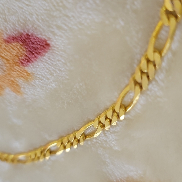 💛 NEW!!! GOLD PLATED STERELING SILVER NECKLACE CHAIN CHOKER WOMAN MEN UNISEX - Picture 3 of 8